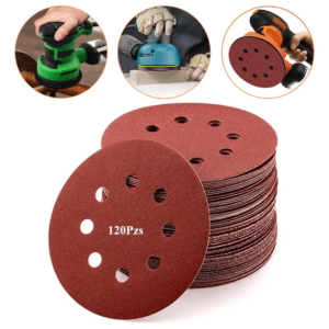120piezas Discos De Lijas Perforado De 5 Pulgadas 40#-2000#